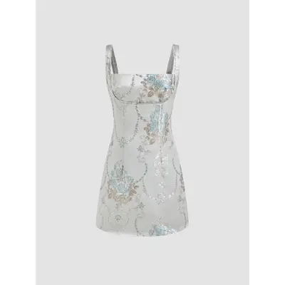 Michael Kors Floral Sequin Dress White Bridal TikTok Shop