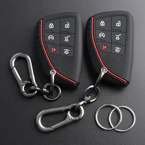 Key Fob for 2025 2024-2021 Chevy Tahoe Suburban Yukon, 6 Button, Silicone, 2-Pack, Black