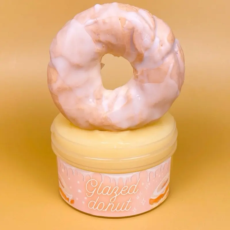 Glazed donut slime - 7oz slime - diy clay wax slime - diy slime kit