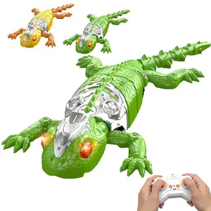 2026 Crawling Dual Modes Wall Climbing Gecko Electric Lizard Toy, Lizard Wall Crawler, Remote Control 360 Degree Crawling Toy, Rechargeable Lizard Toy with LED Eyes, Kids Electric Gift, Birthday Present for Boys Girls Teens, Prank Pet Toy