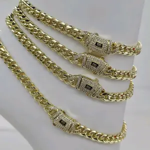 12mm Anklet Stainless Steel 14K Gold Plated