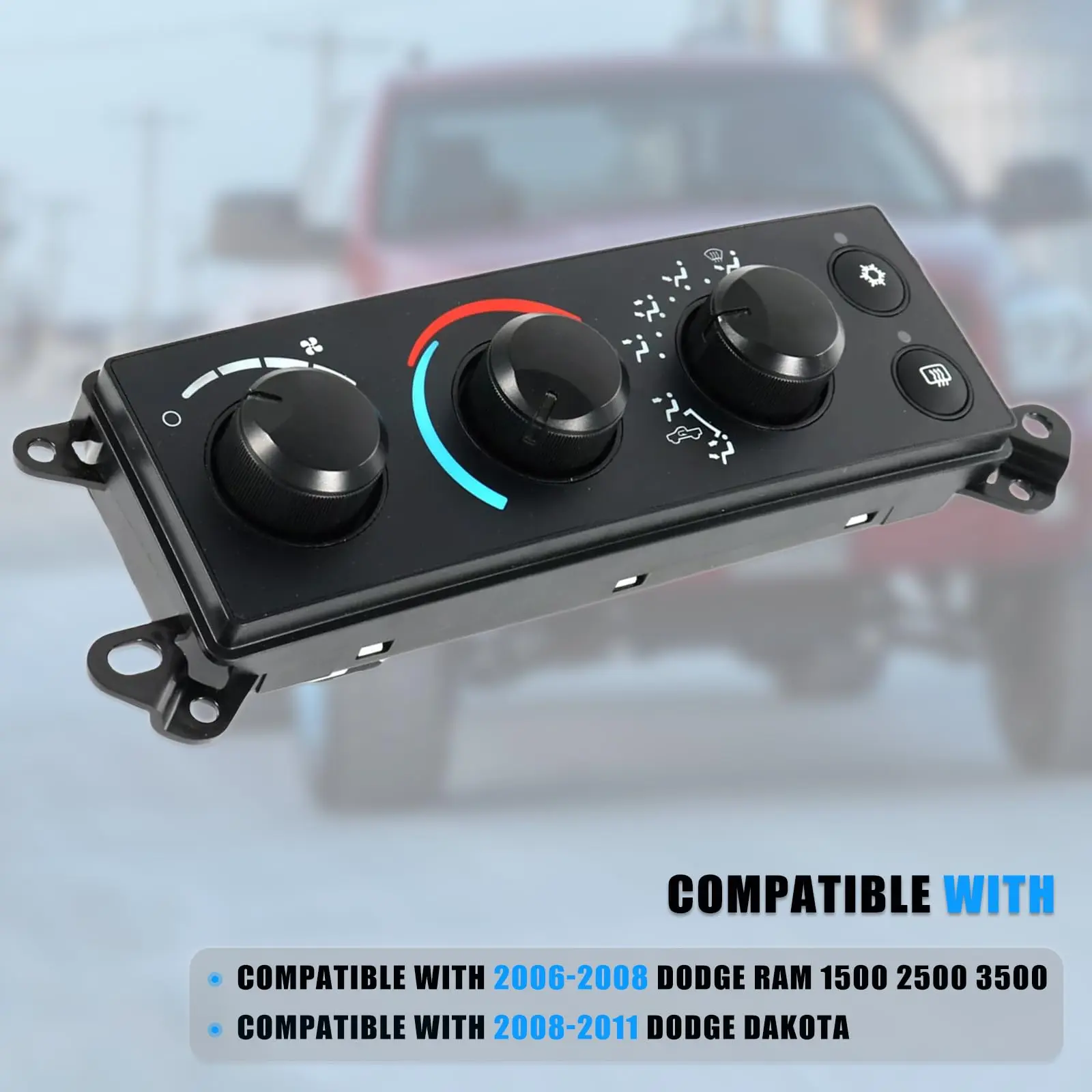 2006-2008 Dodge Ram 1500/2500/3500 & 2008-2011 Dakota – HVAC A/C Climate Control Module | Heater & A/C Control Panel | Replaces 55056569AC · 55056569AD · 55056569AE backtoschool