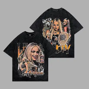 Liv Morgan Watch Me Liv Premium Acid Washed T-Shirt, WWE Attitude Era Legend T-Shirt, WWE Fans Outfit, Fight Night Outfits