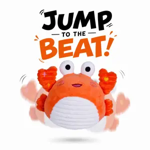 Talking Crab Toy, Repeats Voice, Dancing Musical Crawling Toy for Babies Kids Gift Interactive Sight Word Flash Cards