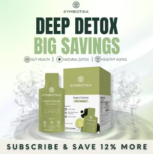 Super Greens Detox Formula | 12-Pack Starter Kit | Gut Health & Detox | Energy & Digestion Support | Chlorophyll