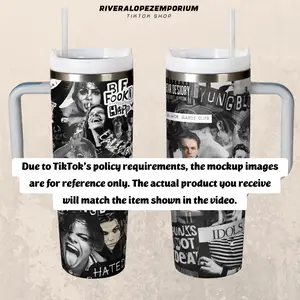 YB Punk Tumbler, Rebel Rock Aesthetic Style, Skinny Tumbler, Tour Inspired Fan Gift