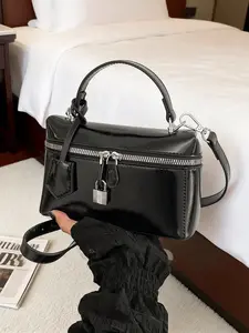 Women's Fashion PU Material Handbag & Crossbody Bag, Durable Design Suitable for Makeup Storage, Ideal Gift for Friends