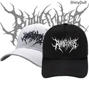 ShinyDull Gothic Punk Embroidered Baseball Cap Y2K Streetwear Cotton Hat for Men & Women 55-60cm Head Circumference Custom Adjustable Snapback Studded Trucker Hat