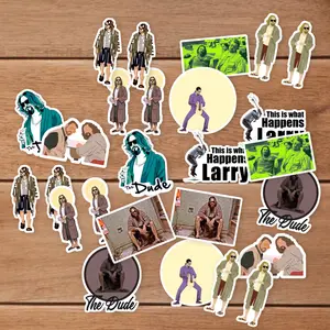 Stickers Pack 20 Pcs The Laptop Bumper Big Aesthetic Bottle Lebowski Skateboard Car Guitar Water Colorful Bike Vinyl Luggage Waterproof