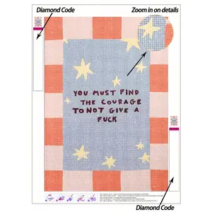 5D DIY Diamond Painting, Vintage Quote Pattern Diamond Painting Set, Red & White Plaid Blue Background, Square, High Definition Diamond Art, Handmade Decorative Painting, Full Set Water-Soluble Diamond Mosaic Craft Kit, Improve DIY Skills And Focus