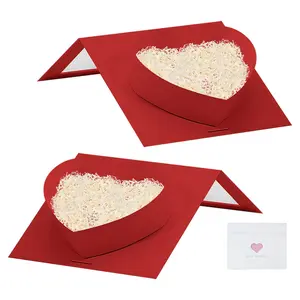 2pcs Heart Shape Box, Eternal Preserved Roses Gift for Her, Lasting Flowers, Premium Floral Heart Box for Birthday, Anniversary or Valentine’s Day