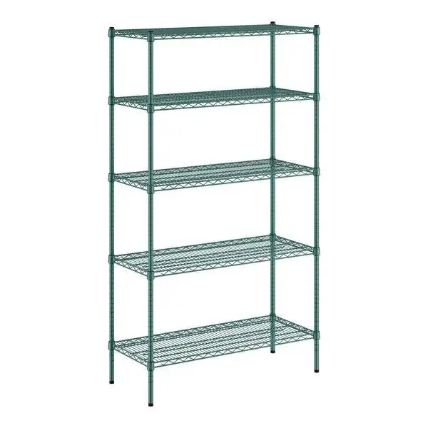 Green Epoxy Custom Wire Shelving