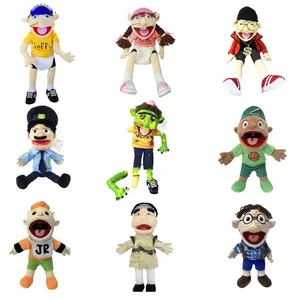 2023 Hot 60cm Large Jeffy Boy Hand Puppet Children Soft Doll Talk Show Party Props Christmas Doll Plush Toys Puppet Kids Gift