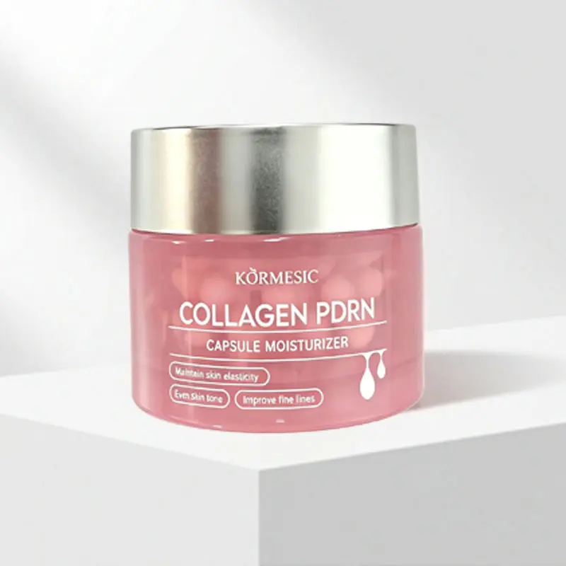 Collagen PDRN Capsule Cream with Salmon DNA Collagen by SADOER, Pink PDRN Cream, Firming &Hydrating Face Moisturizer Cream with 6%Niacinamide for Plump, Smooth, Dewy-Looking Skin,Lightweight 2.47 oz