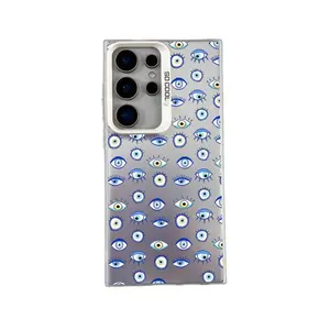 Evil Eyes Phone Case, Soft Silicone,Fully Protected and Shockproof For  Galaxy S25/ S24/S23/S22 S24+/S23+/S22 Stylish Trendy-a36scsx-06