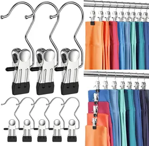 20 Pack Space Saving Pants Hangers with Clips, Multifunctional Closet Organizer for Hanging Leggings, Yoga Pants, Jeans, Shorts, Skirts and Hats blade stand door