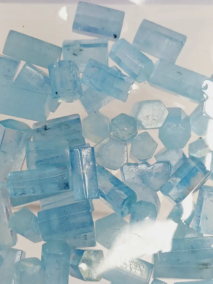 💙✨ Aquamarine Raw Specimen Shaft (.5"+/-) – Oceanic Calm, Courage and Natural Beauty! 🌊