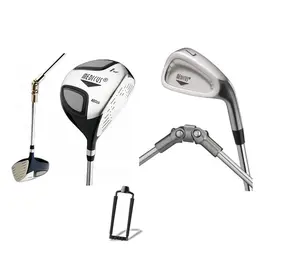 Golf Beginner Set, Dual Hinge 460CC Driver, Dual Hinge 7 Iron, Dual Handle Putter Grip Trainer