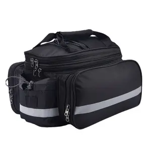 Bike Rack Bag, Large 27L Expandable Waterproof Rear Pannier Bag with Rain Cover, Reflective Strip, Shoulder Strap, Multi-Functional Bicycle Trunk Bag for Cycling, Commuting, Travel 49072