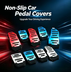 Non-Slip Car Pedal Covers Performance Aluminum Alloy Gas Brake Pedal Pads Universal Fit Anti-Slip Car Pedal Decor Upgrade Your Driving Experience Must-Have Car Accessory for Car Enthusiasts