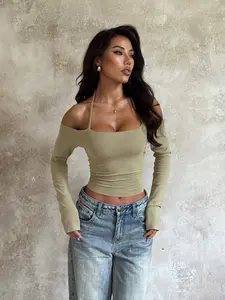 Women's Long Sleeve Top, Casual American Style Basic Top, Perfect for Daily Wear & Layering