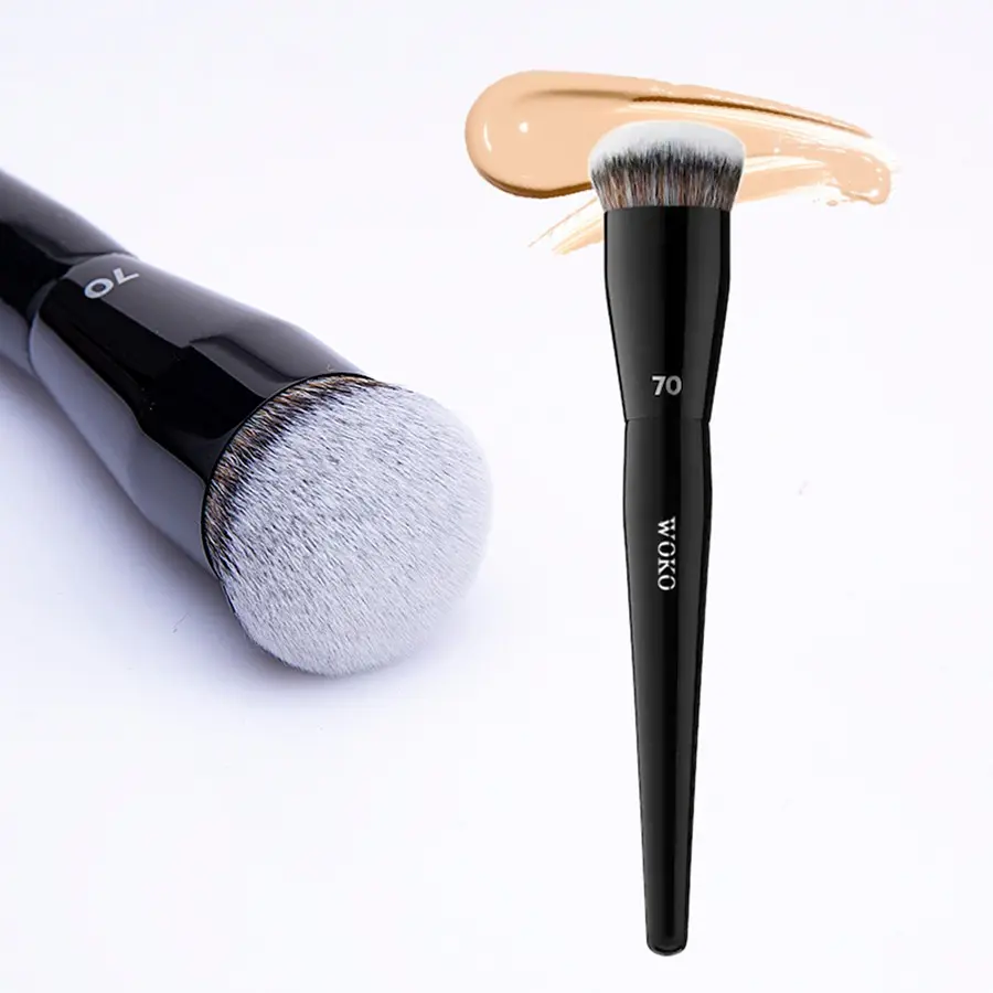 Pro 70 Big Foundation Brush, Cream Foundation Makeup Brush, Chubby Professional Synthetic Hair, Face Contour Makeup Tool, Cosmetic Brush, Makeup Blending Brush