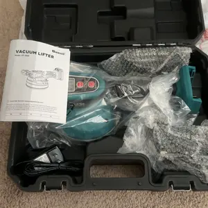 SEESII KP-160B Tile Vibration Tool, Cordless Tile Vibration Leveling Machine with 2×2000mAh Batteries, 160mm Large Suction Strong Grip, 12-Speed Adjustable Tile Tools for Floor/for the Pro and DIY fathersdaygift Outdoorfun