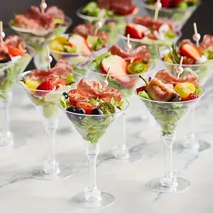 For Weddings, Parties & Graduation Ceremonies, Exquisite Disposable Dining Solution, 36 Pack 5oz Clear Mini Martini Glasses, Ideal for Champagne, Drinks & Desserts, Effortlessly Create Upscale Party Atmosphere, Disposable Party Drinkware