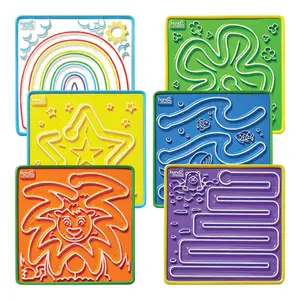 Kaplan Early Learning Hand2Mind Mindful Mazes - 6 Double-Sided Boards | Calming Sensory Toy for Kids | Mindfulness, Social Emotional Learning