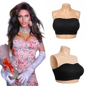 Natural Appearance Silicone Breast Plates, B-G Cup Silicone Breastplate, Breastplates, Suitable Masquerade, Party Dress Up, Surprise Gift For Friends, Stage Props. (High-Neck).