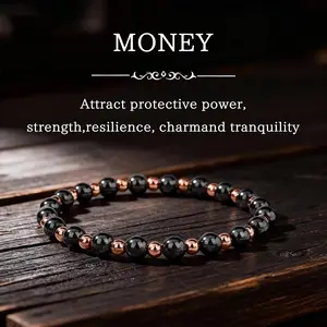 KROAFA Magnetic Bracelet – 3500 Gauss Magnet Hematite Beads | Adjustable Magnetic Bracelet | Attract Wealth and Energy Protection Jewelry