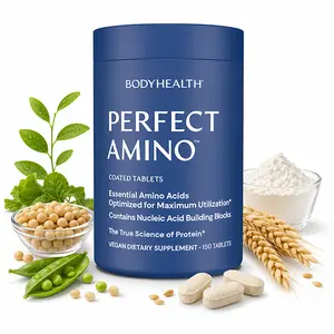 Vegan Essential Amino Acids Tablets with BCAAs - Pre-Workout & Post-Workout Protein Supplement for Muscle Recovery, 150 Count
