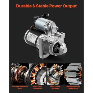 VEVOR Starter 6449, Starter Motor Replacement Compatible with Oldsmobile Bravada V6 4.3L 96 - 98, Isuzu Hombre V6 4.3L 97 - 98, GMC Yukon XL 2500 V8 8.1L 01 - 02, OEM 106449L 12564108 9000879 410 - 12153RVEVOR Super Brand Day