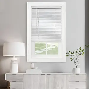 Achim GII Morningstar Cordless Vinyl Light Filtering Mini Blind, Pearl White, 26" W x 64" L, Indoor