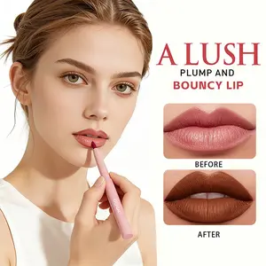 12 Color Lip Liner Pencil, Easy to Apply Velvet Matte Long-Lasting Nude Full Lips Makeup Stick, Non-Toxic Safe Cosmetics