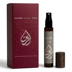 Zayn 10 ml Non-Alcoholic Unisex Eau de Parfum Spray - Luxurious Long-Lasting, Travel-Friendly, Warm Gourmand, Natural Fragrance Cologne