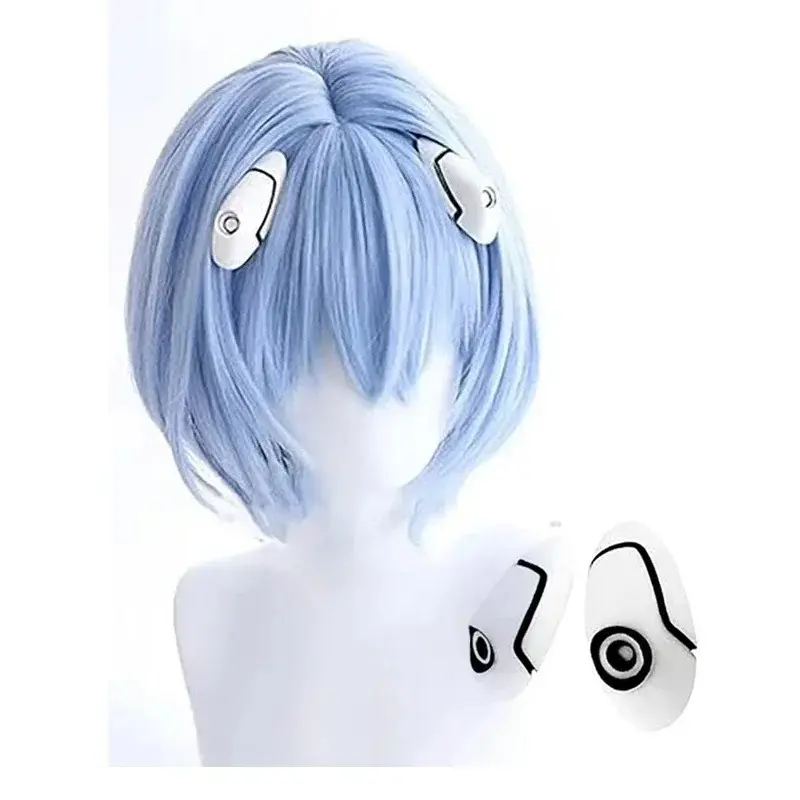 Anime Rei Ayanami Rei Cosplay Wig Cosplay Short Blue Wig Cosplay Wigs Heat Resistant Synthetic Halloween Wigs