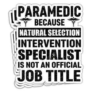 Natural Selection EMT Sticker - Funny Paramedic Vinyl Decal for Ambulance, Laptop, Bottle, Car UTD