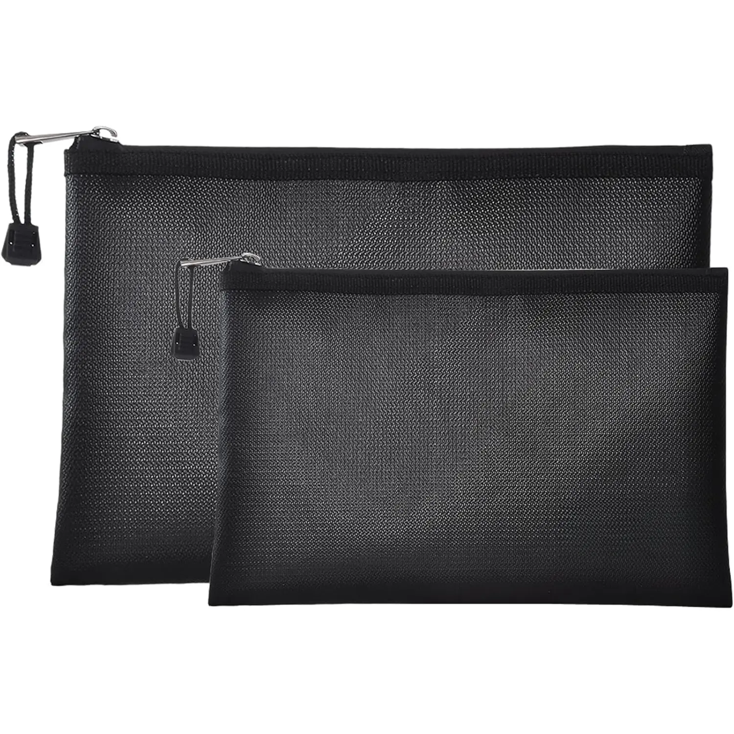 Fireproof Safe  Document Bags - 2 Pack 13.4" x 9.8" and 10.6" x 6.7"  Zipper Bag, Fire & Water Resistant Storage Organizer Pouch for A4 A5 Documents Holder,File,,Passport,Tablet