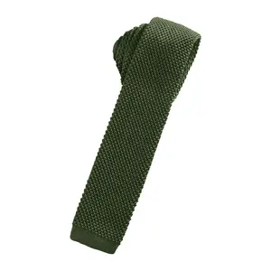 Army Green Silk Knit Necktie