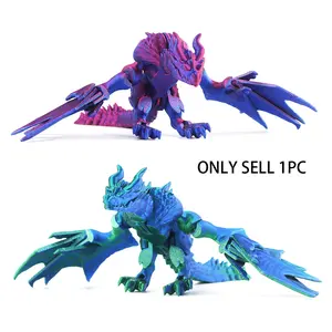 3D Printed Wing Dragon Model Toy, 1 Count 3D Printed Creative Model Decoration Toy, Action & Toy Figures for Home & Office Decor Ornaments