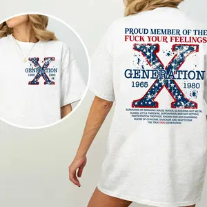 [100% Cotton] Generation X 4th Of July Two Side Shirt Gen X Fafo Shirt Generation X T Shirt, GenX Shirt