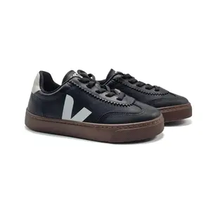 Veja Black Bark No Tie Lace Slip On Sneaker