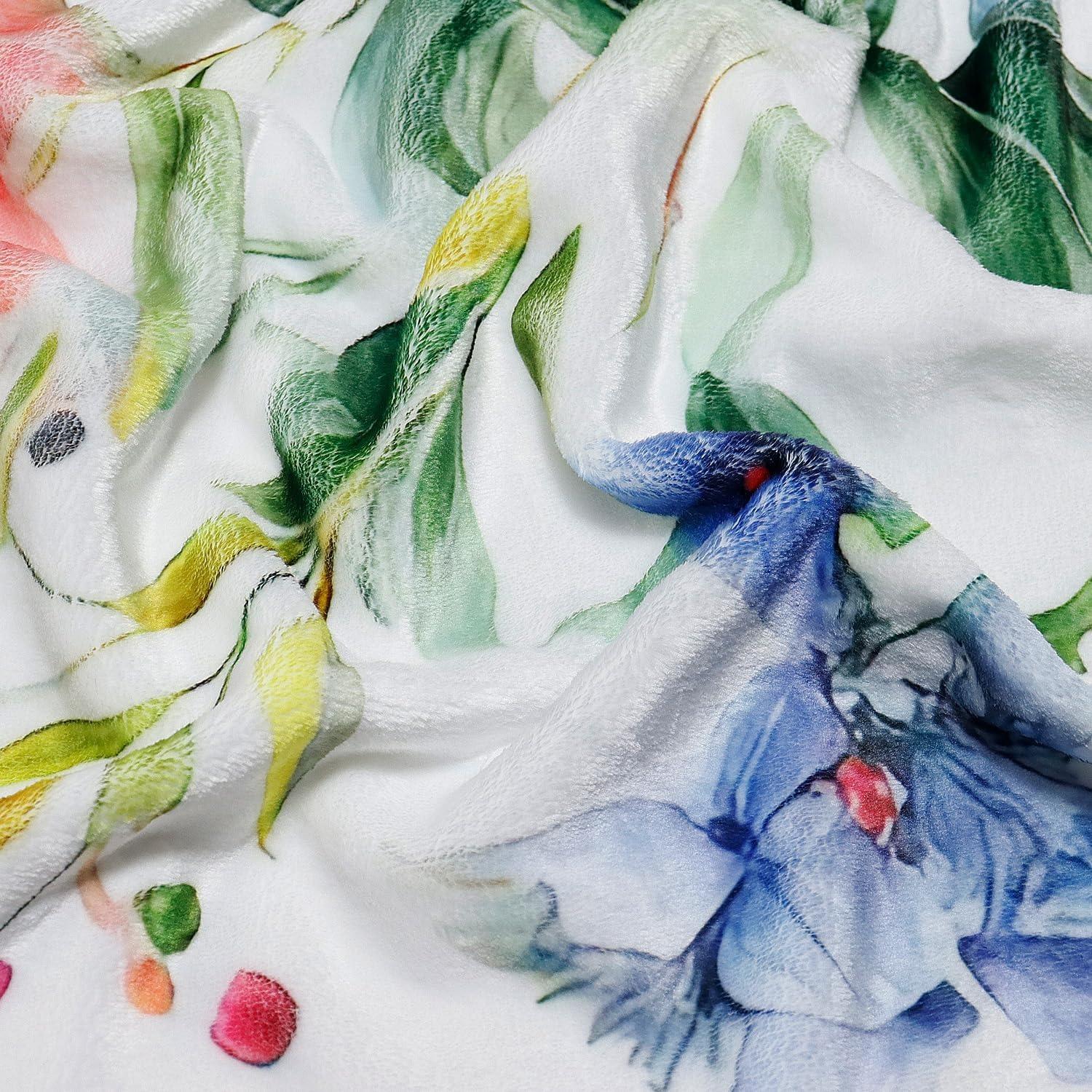 Floral Blanket Vintage Flowers Blankets Butterfly Wildflowers Throw Blanket Soft Cozy Flannel Fleece Throw Blanket Colorful Daisy Plants Bed Blanket for Couch Sofa, 50"×60" Floral Blanket Vintage Flowers Blankets Butterfly Wildflowers Throw Blanket Soft Cozy Flannel Fleece Throw Blanket Colorful Daisy Plants Bed Blanket for Couch Sofa, 50"×60"