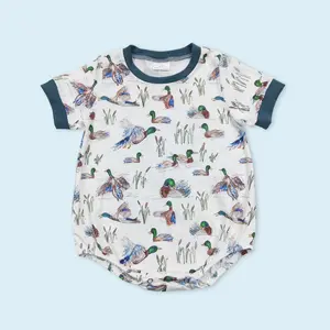 Toddle baby boy mallard duck short sleeve romper