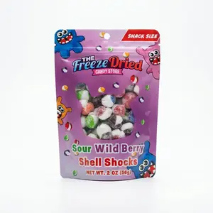 Freeze Dried Wild Berry Flavor Candy - Sour Sweet Fruity, Tangy Bite-Sized Snacks, 2oz Shelf-Stable Crunchy Healthy Fruity Sweets Shell Shock Treat