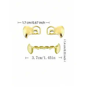 Men's Fang Tooth Jewelry Set Punk Sharp Canine Street Style Halloween Carnival Gift For Lovers Gothic Accessories