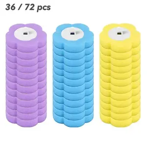 36pcs / 72pcs - Disposable Toilet Brush Refill, set 3 Layer Sponge Toilet Brush Replacement He, Household Cleaning Tool for Bathroom Toilet, House Accessories, Home Cleaning Products, Cleaning Supplies, Essential Items for Home