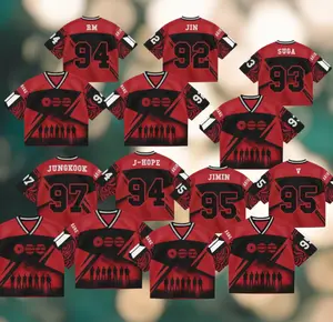 Kpop Style Crop Jersey 2026 Concert Inspired Fan Shirt Idol Aesthetic Crop Top Trendy Outfit meshjersey cropjersey kpopinspired streetwearstyle fanoutfit aestheticfit viralshirt All-over Print Football Jersey Bird's Eye Pique Fabric Sublimation Printing