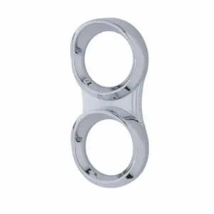 United Pacific Vertical Gauge Cluster Bezel with Visor, Chrome Look, Factory Fit, Glare Reduction for Peterbilt 2006+ Model